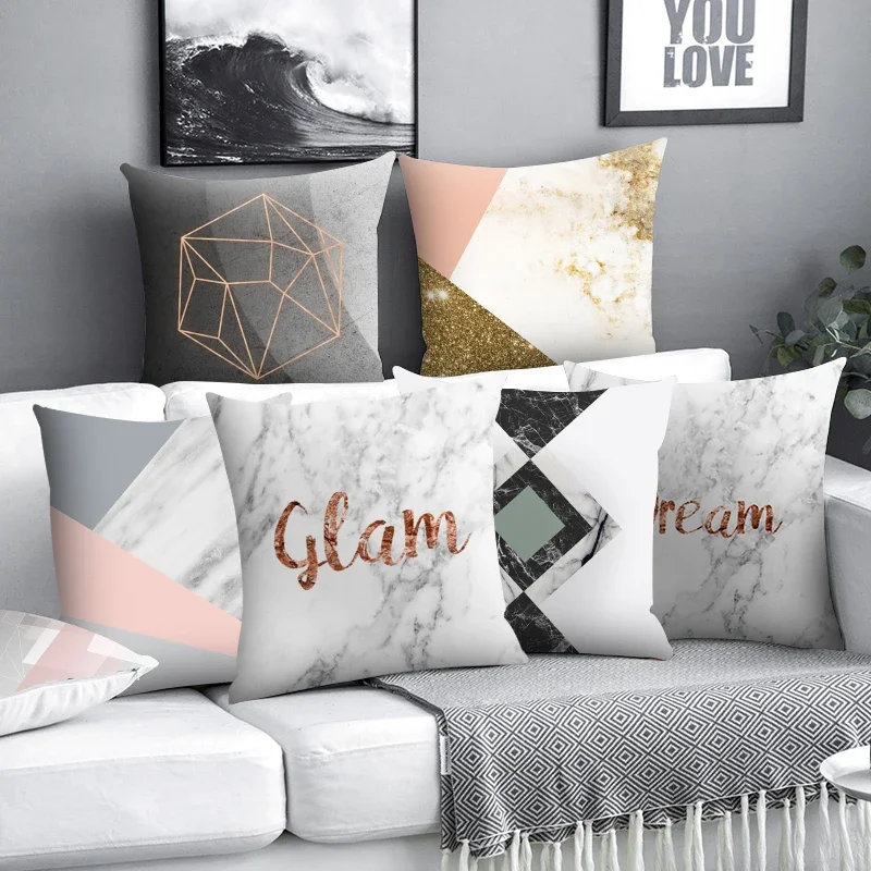 Funda Cojin Moderno Urbano Poliéster 45x45cm Múltiples Diseños