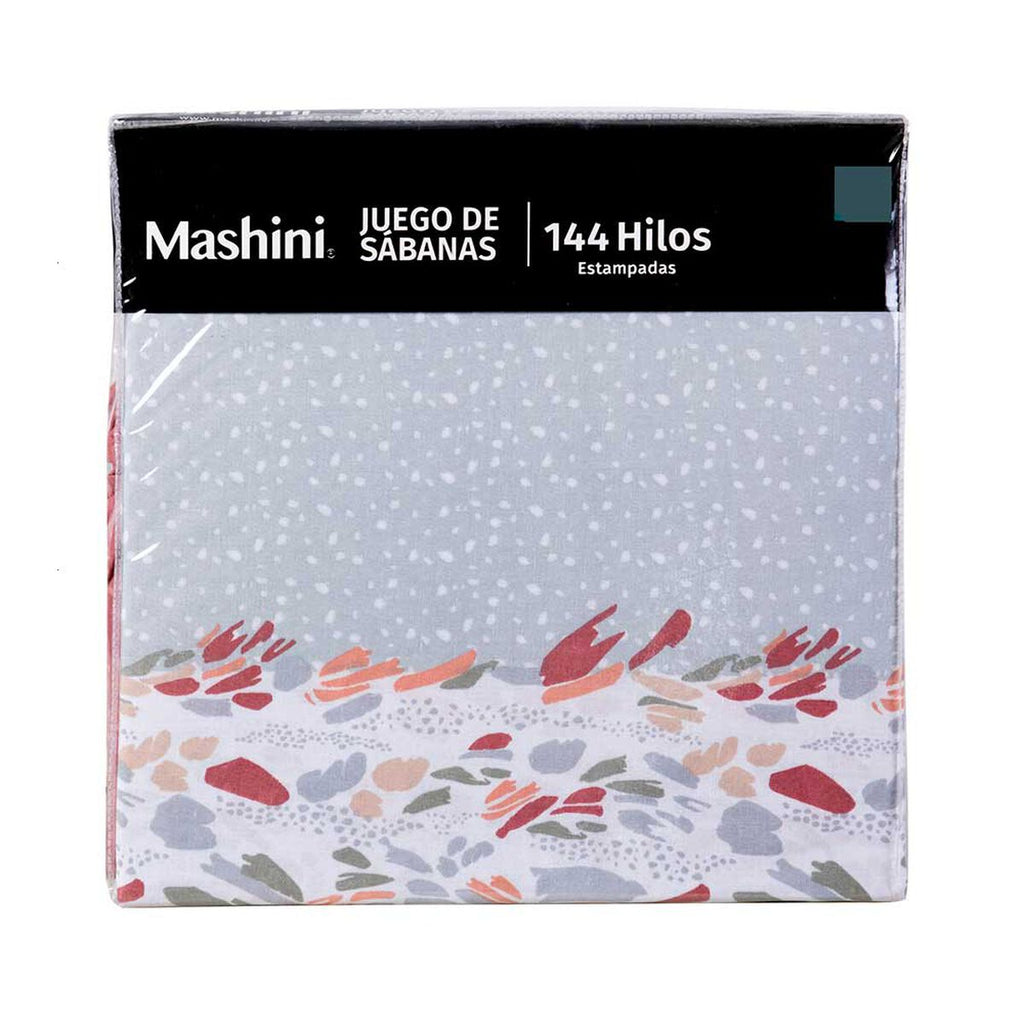 Juego de Sábanas Estampadas 144 Hilos 2 Plazas Mashini