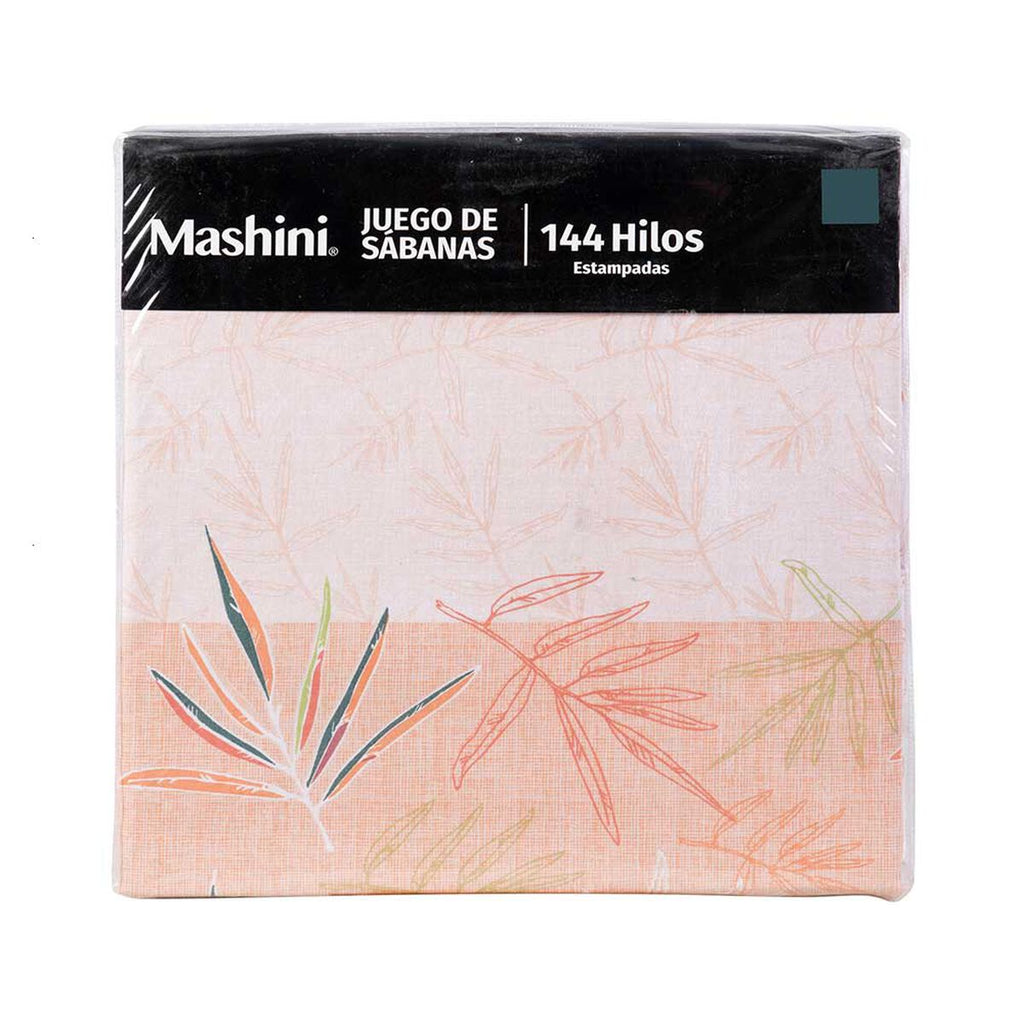 Juego de Sábanas Estampadas 144 Hilos 1.5 Plazas Mashini