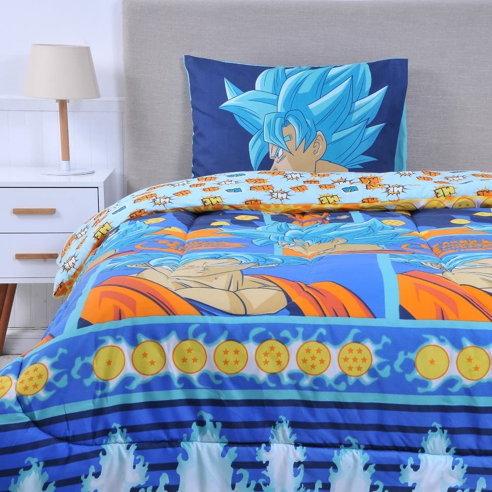 Plumón Microfibra Infantil 1.5 Plazas Dragon Ball Z