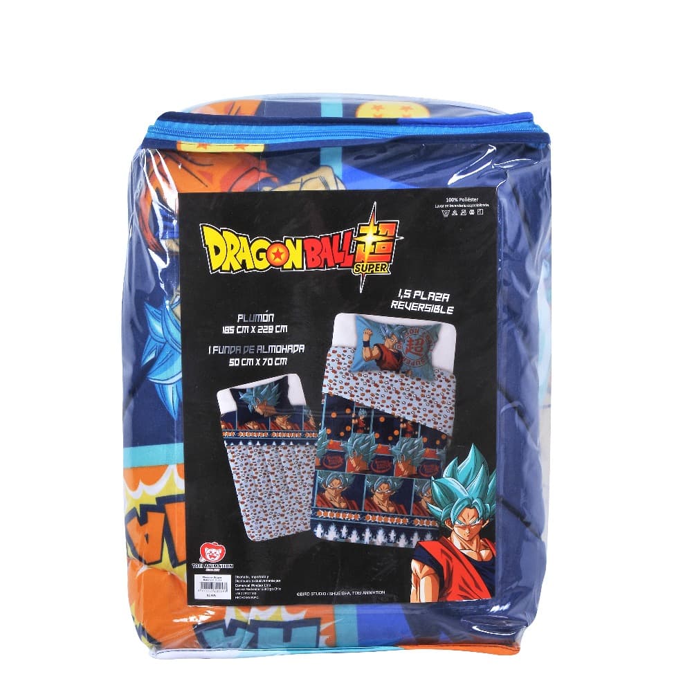 Plumón Microfibra Infantil 1.5 Plazas Dragon Ball Z