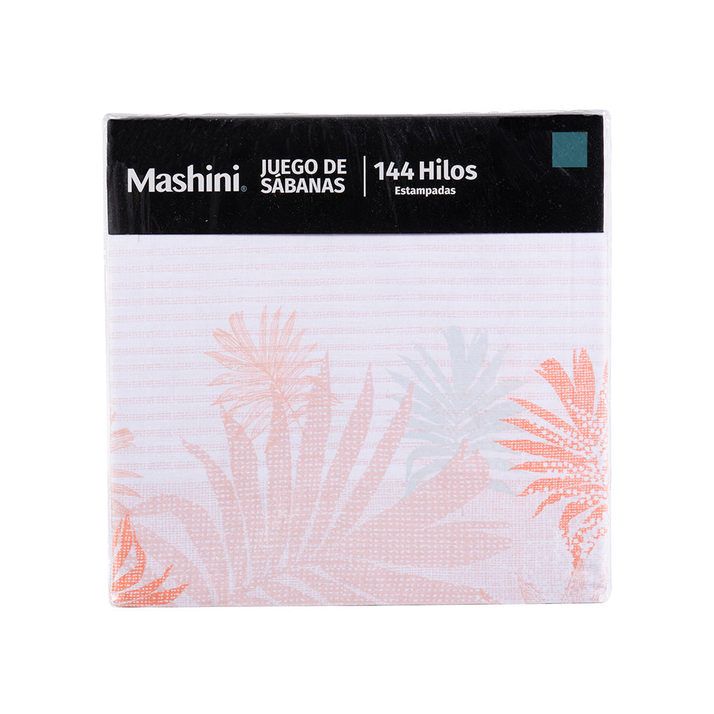 Juego de Sábanas Estampadas 144 Hilos 2 Plazas Mashini