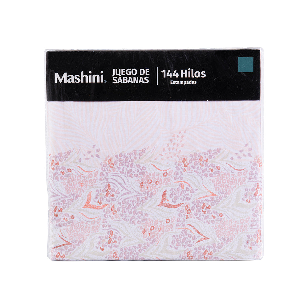 Juego de Sábanas Estampadas 144 Hilos 2 Plazas Mashini