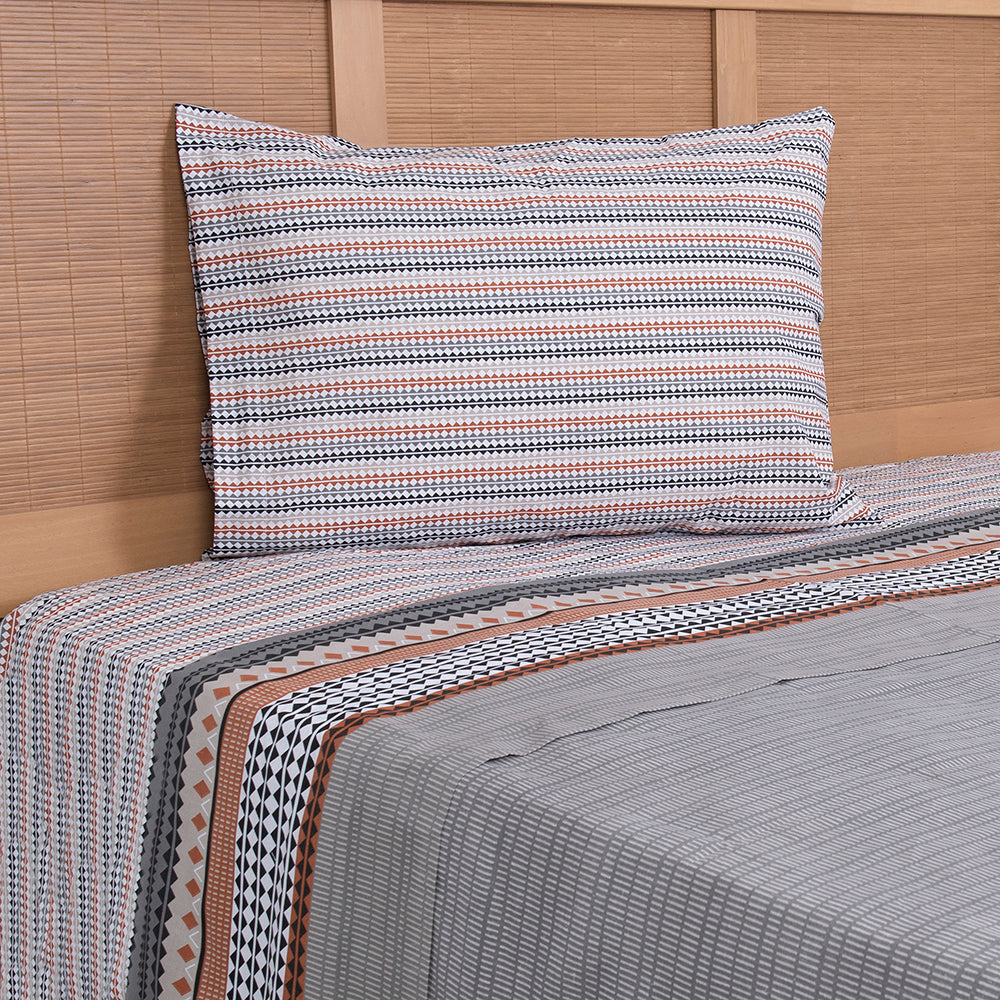 Juego de Sábanas Estampadas 144 Hilos 1.5 Plazas Mashini