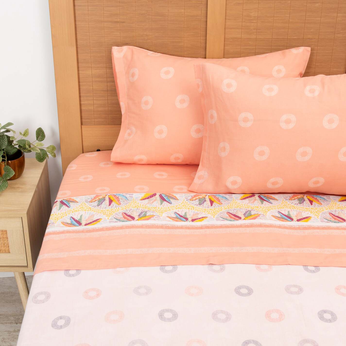 Juego de Sábanas Estampadas 144 Hilos King Mashini