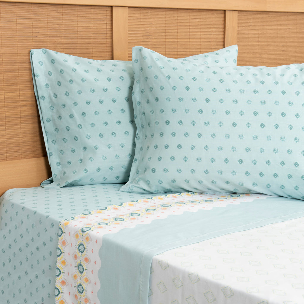Juego de Sábanas Estampadas 144 Hilos 2 Plazas Mashini