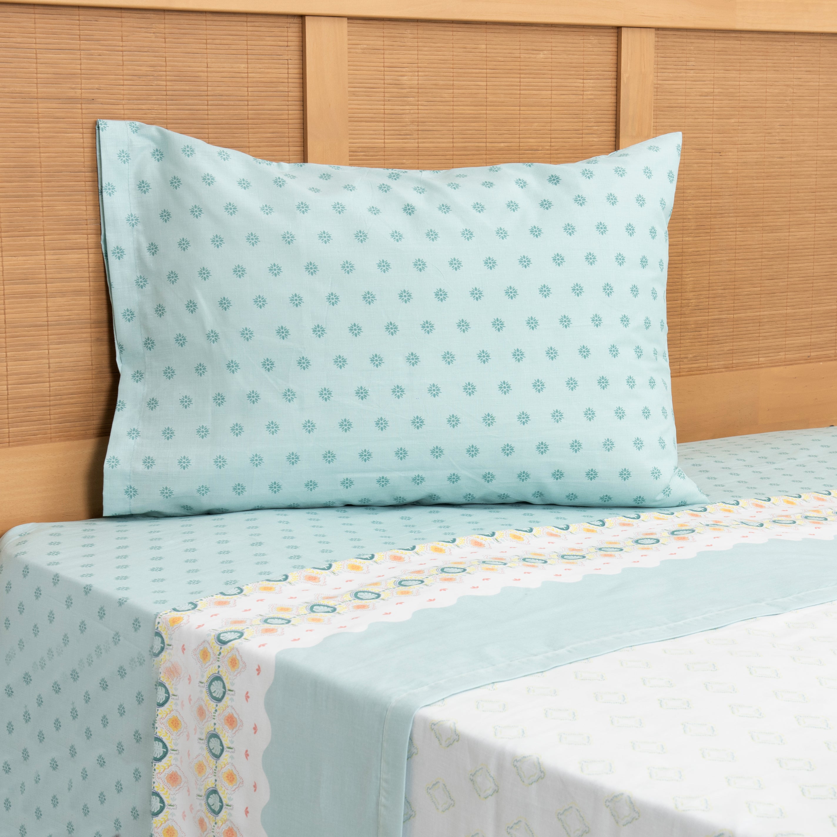 Juego de Sábanas Estampadas 144 Hilos 1.5 Plazas Mashini