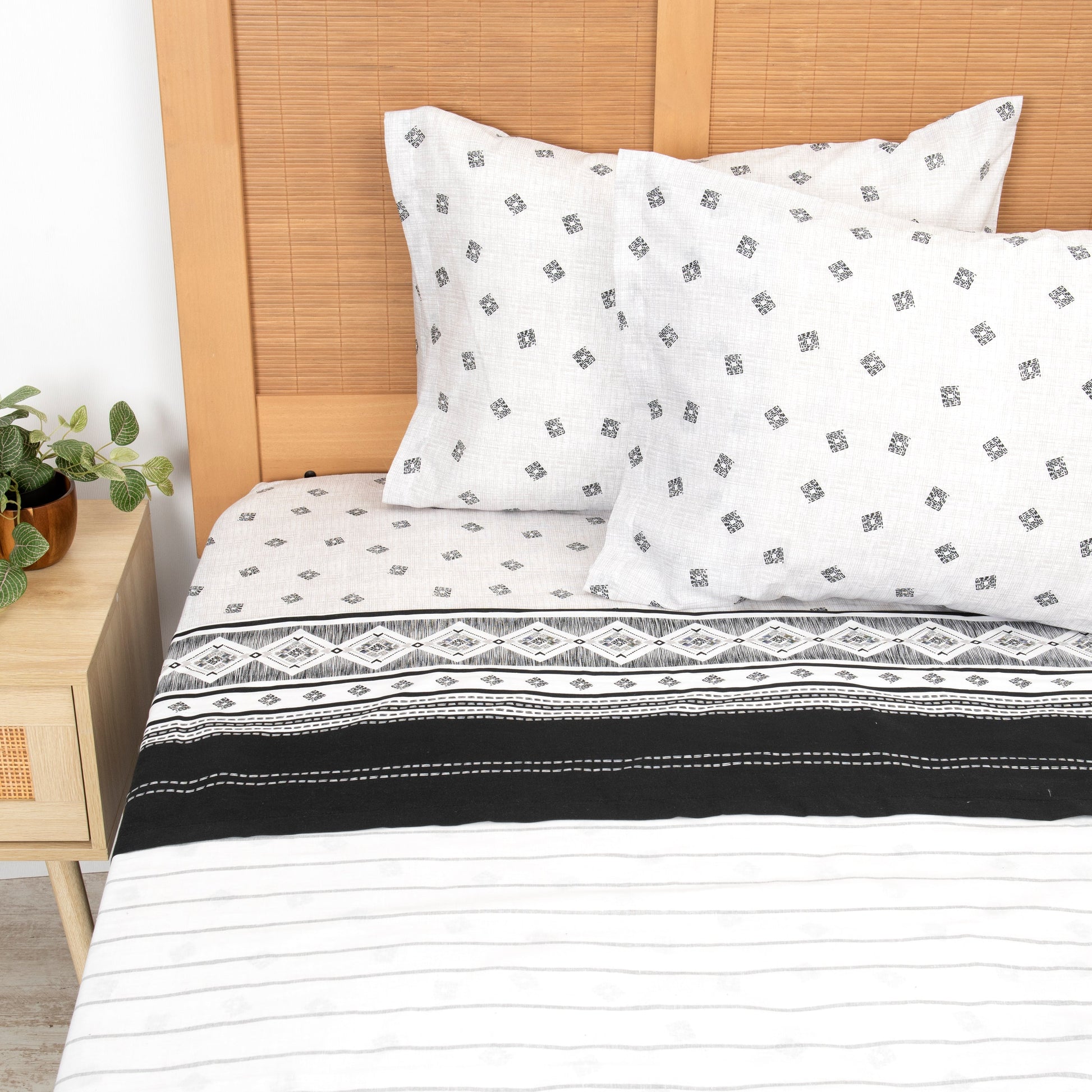 Juego de Sábanas Estampadas 144 Hilos 2 Plazas Mashini