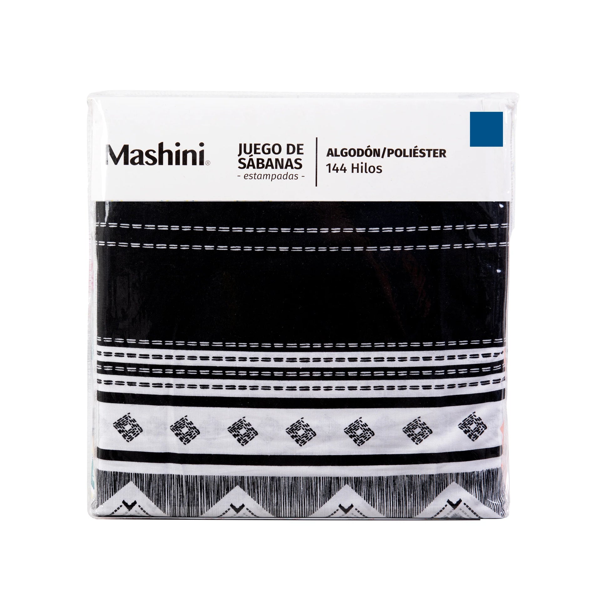 Sábana 1.5 Plaza 144 Hilos Estampado Mashini
