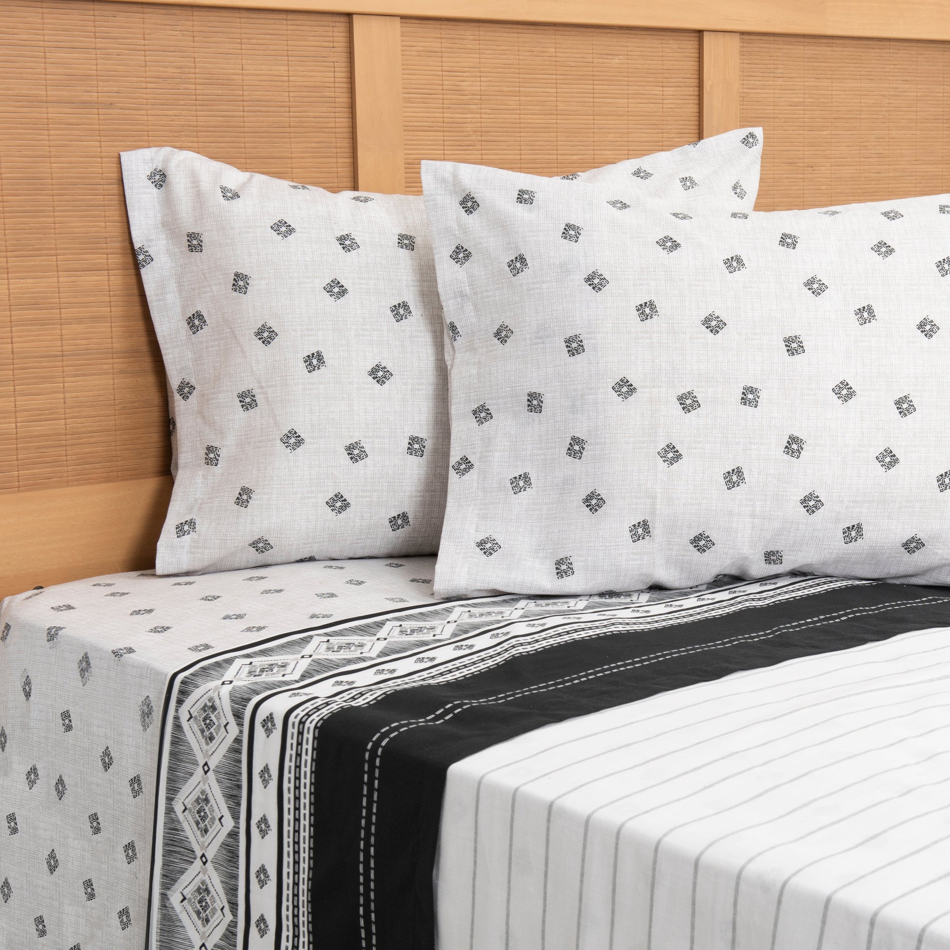 Juego de Sábanas Estampadas 144 Hilos 2 Plazas Mashini