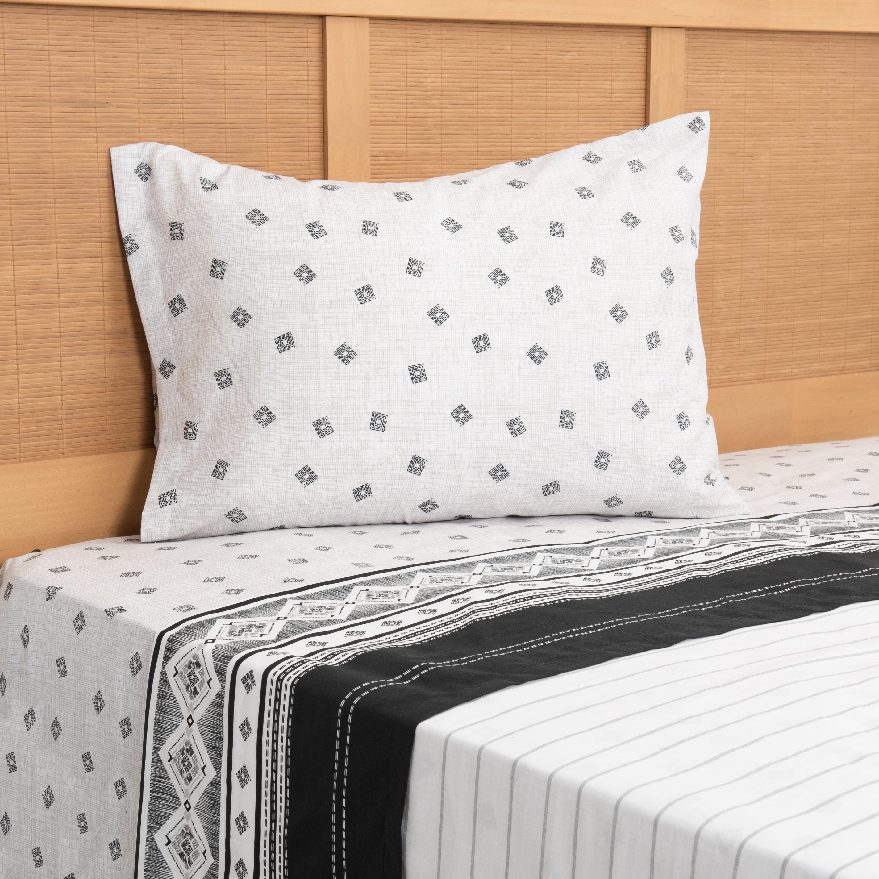 Juego de Sábanas Estampadas 144 Hilos 1.5 Plazas Mashini