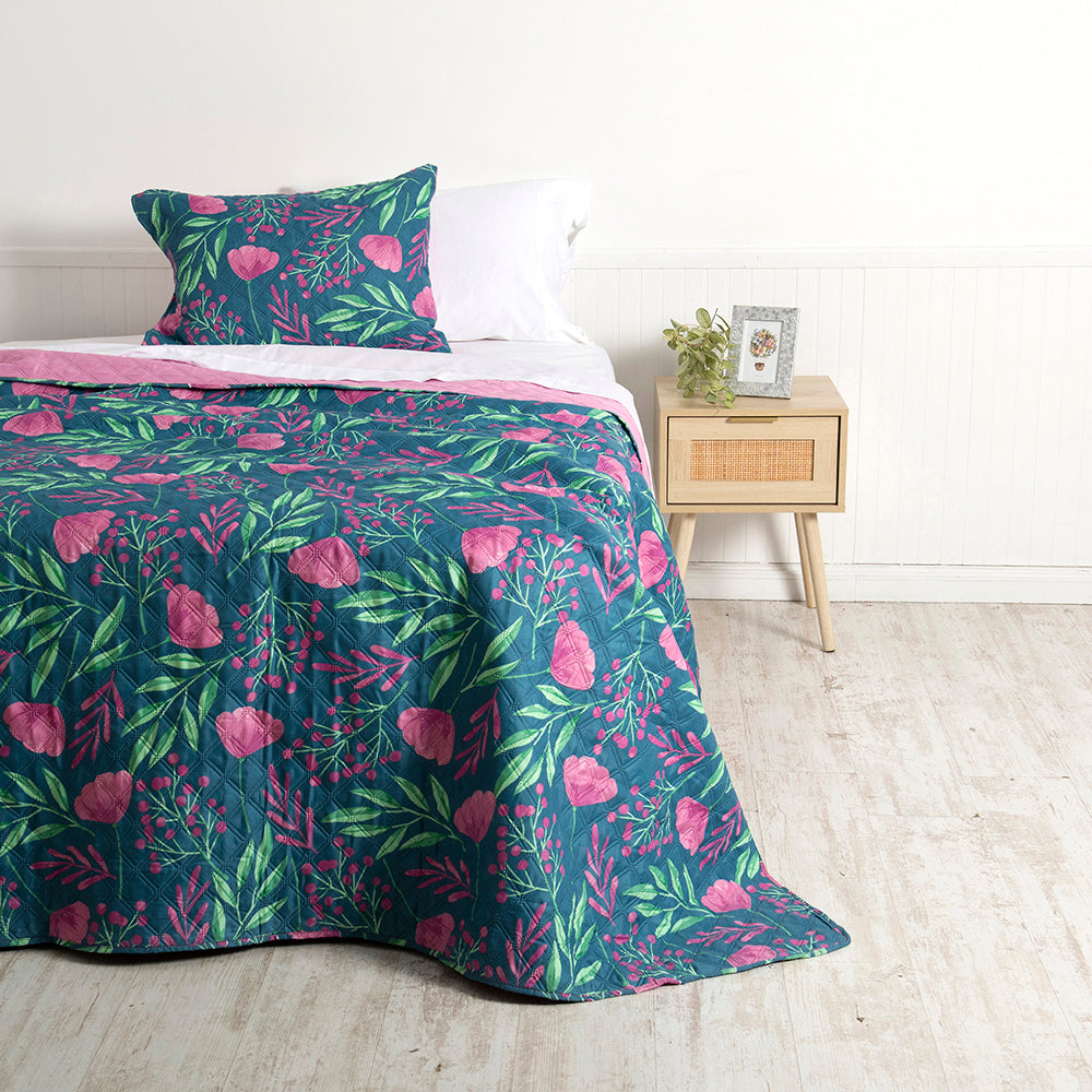 Quilt Microfibra Estampado 1.5 Plazas