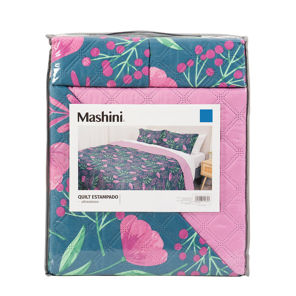 Quilt Microfibra Estampado 1.5 Plazas