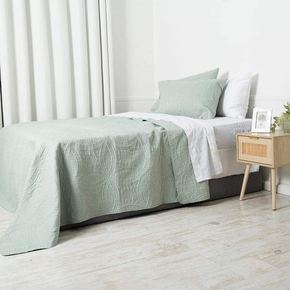 QUILT 1.5 PLAZAS PORTUGAL VERDE - MASHINI