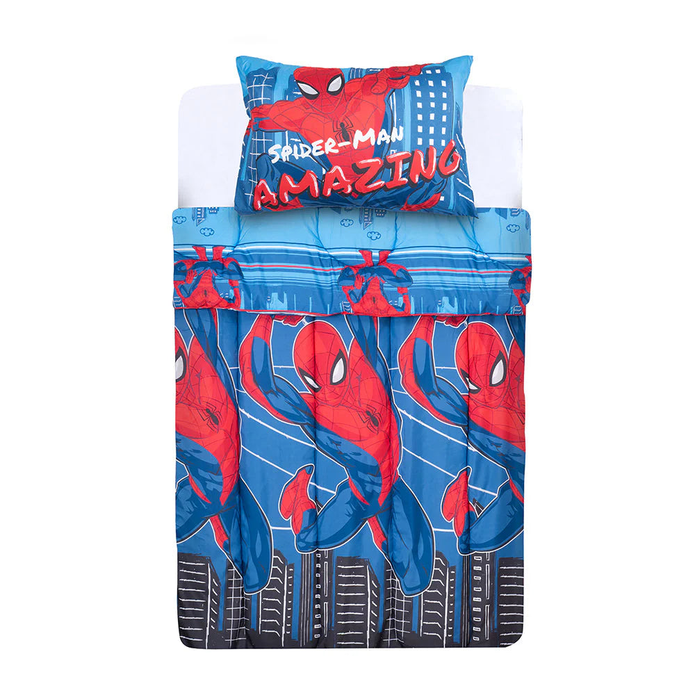Plumón 1.5 Plazas Spiderman Azul