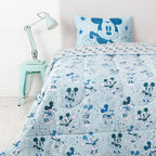 Plumón Infantil 200 Grs Single Reversible Mickey Celeste