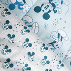 Plumón Infantil 200 Grs Single Reversible Mickey Celeste
