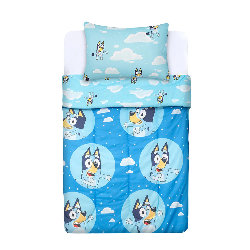 Plumón 1.5 Plazas Bluey Nubes