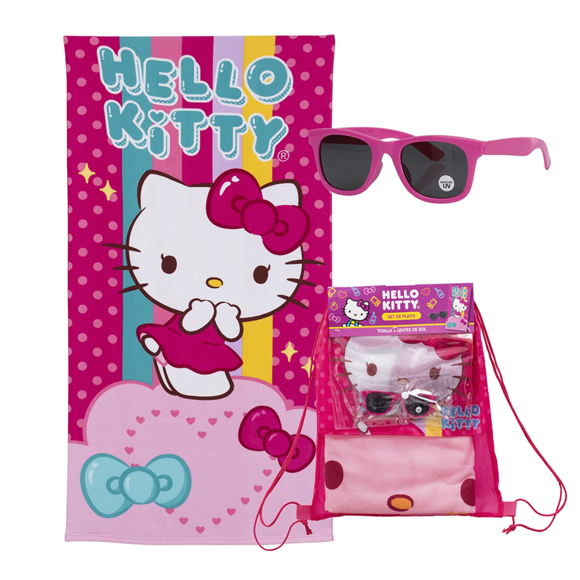 Set Toalla, Lentes de Sol y Bolso