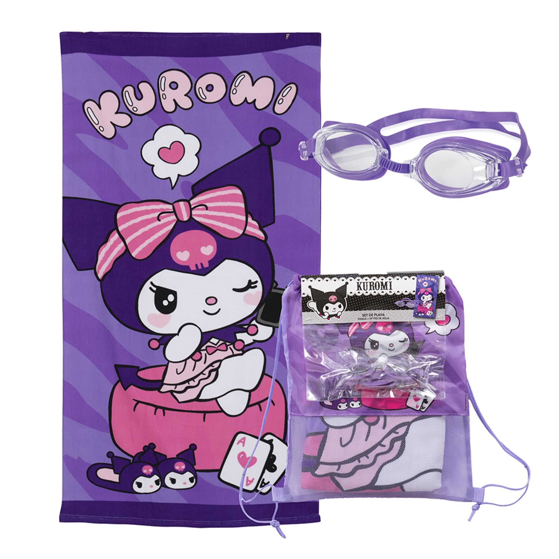 Set de toalla 70x140 cms + Lentes de agua