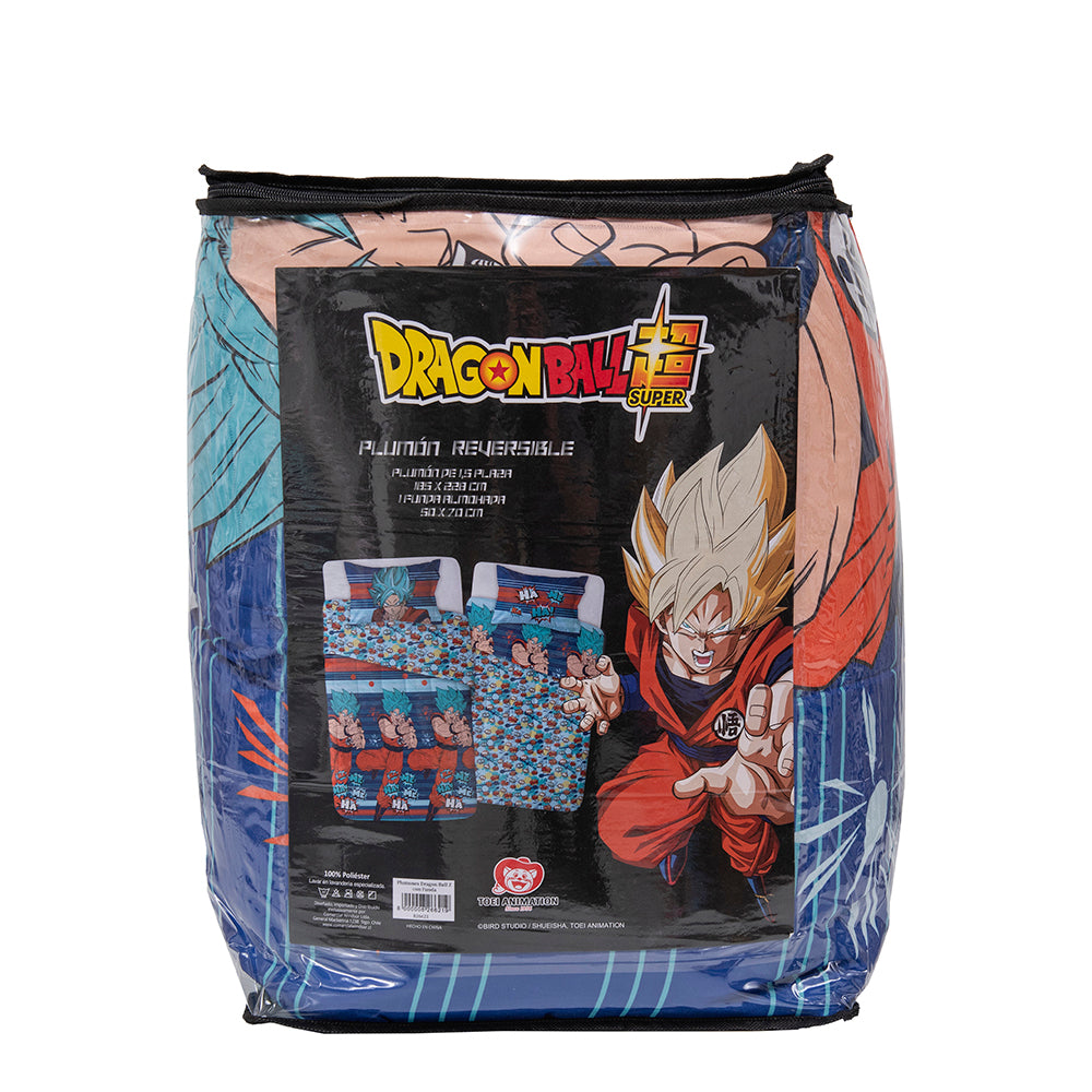 Plumón Microfibra Infantil 1.5 Plazas Dragon Ball Z