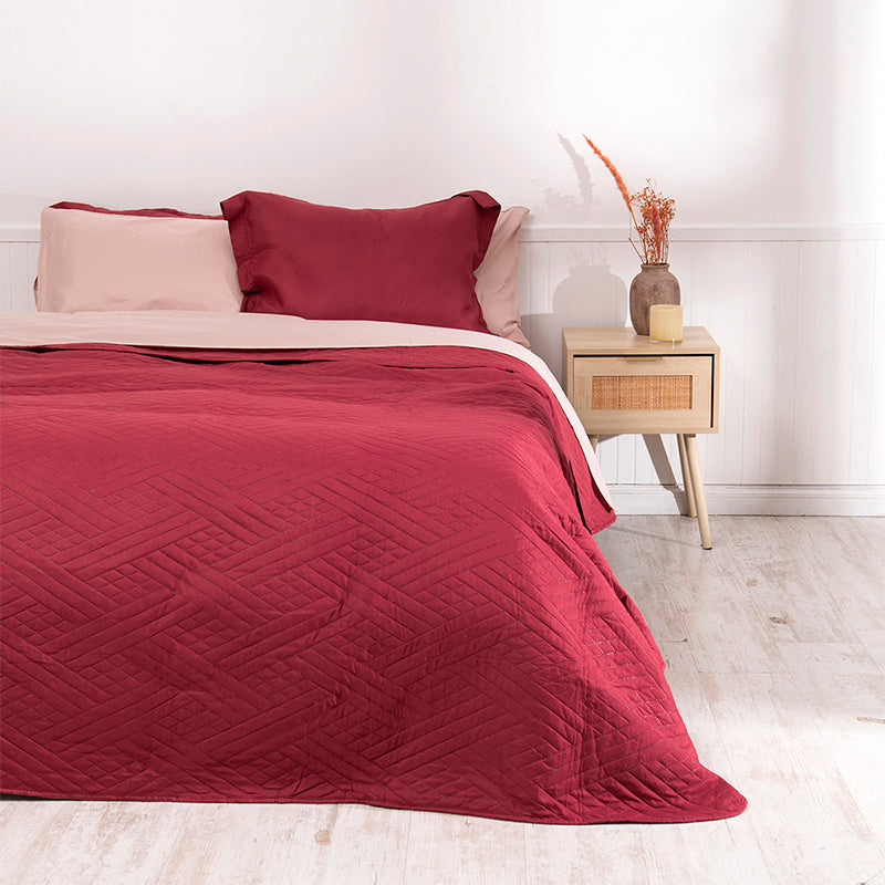 Set Quilt Liso + Sabana 2.0 Plazas Mashini
