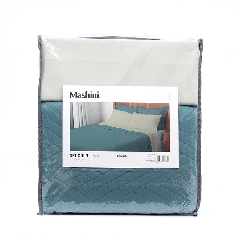 Quilt + Sábana Liso 1.5 Plaza – Mashini