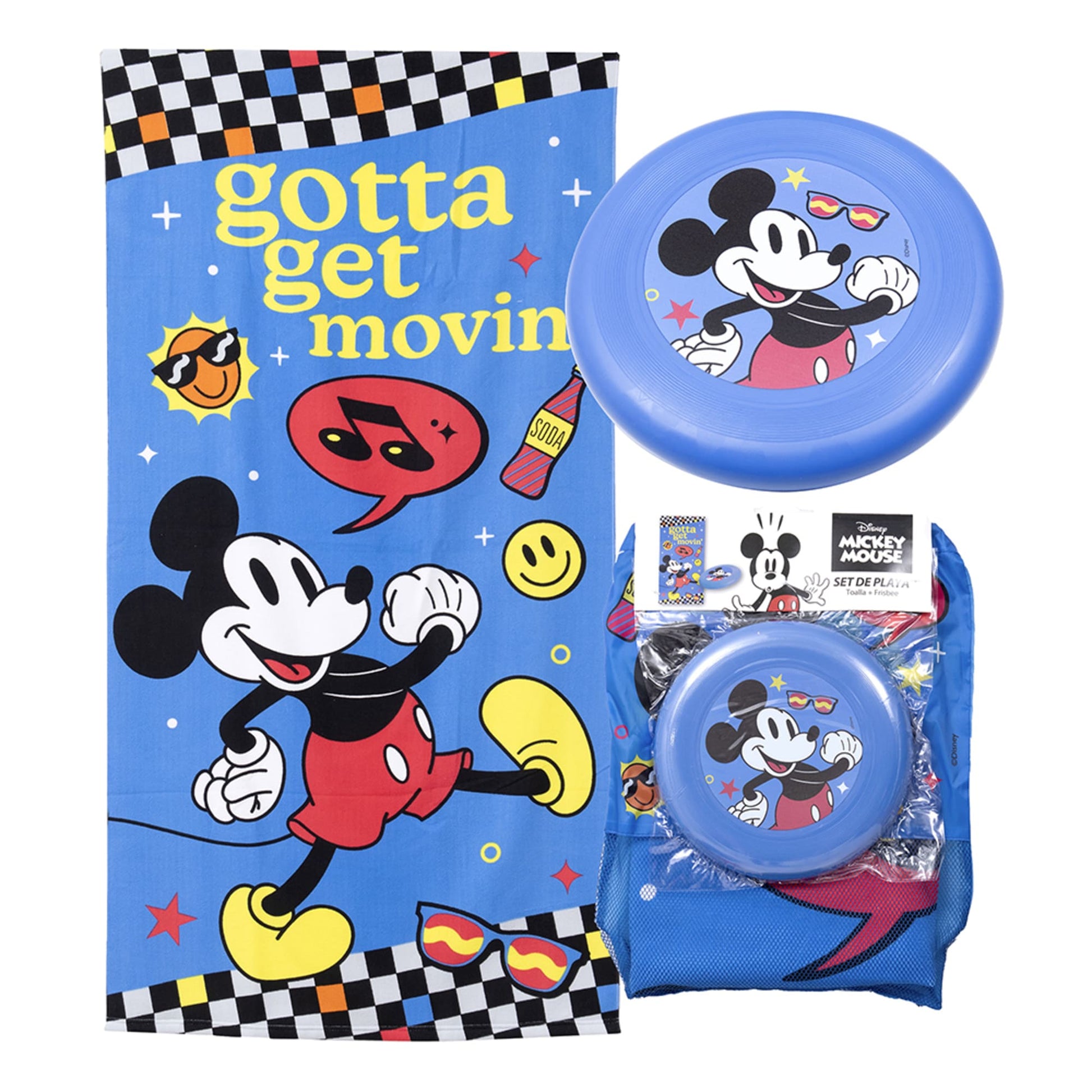 Set Toalla 70x140 cm + Frisbee Mickey Movin