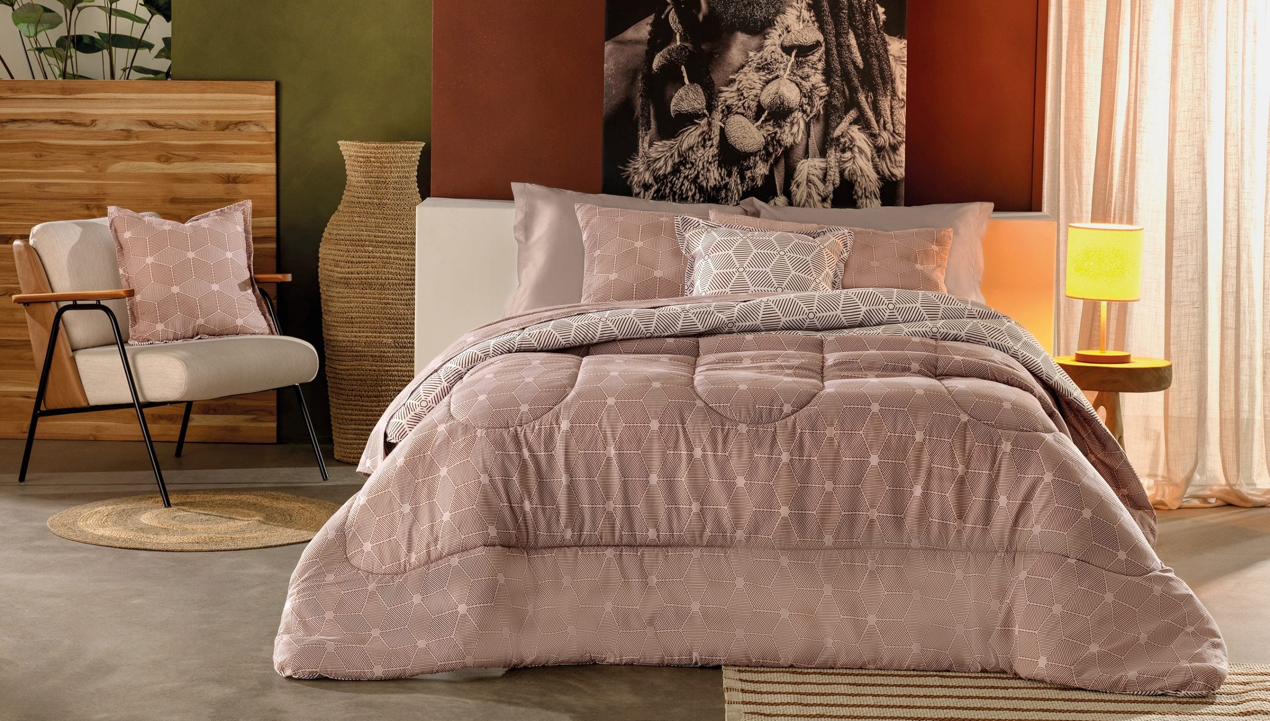 Plumón Reversible 2 Plazas 100% Algodón