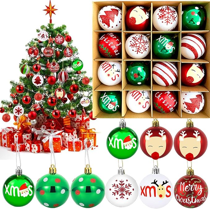 Set de Adornos Navideños de 16 Piezas