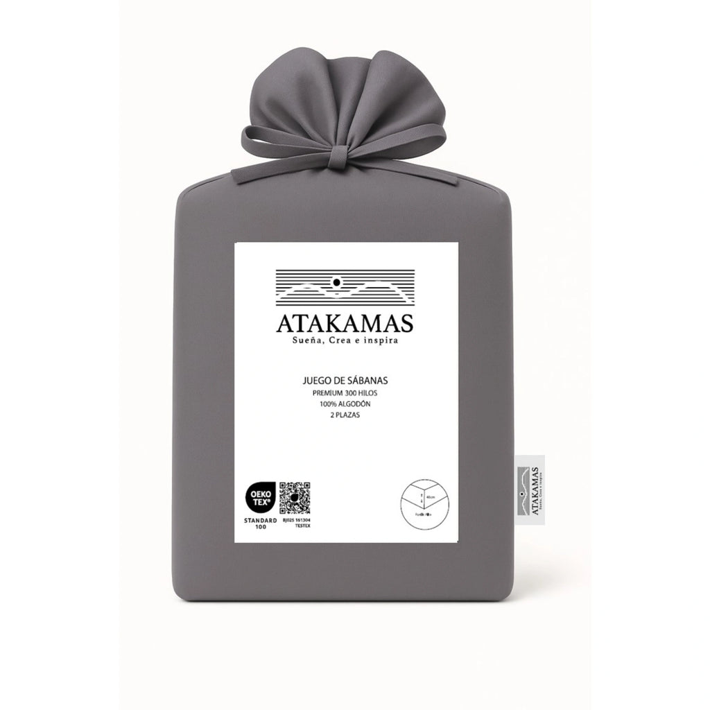 Juego de Sábanas Atakamas 300 Hilos - 100% Algodón 2 Plazas