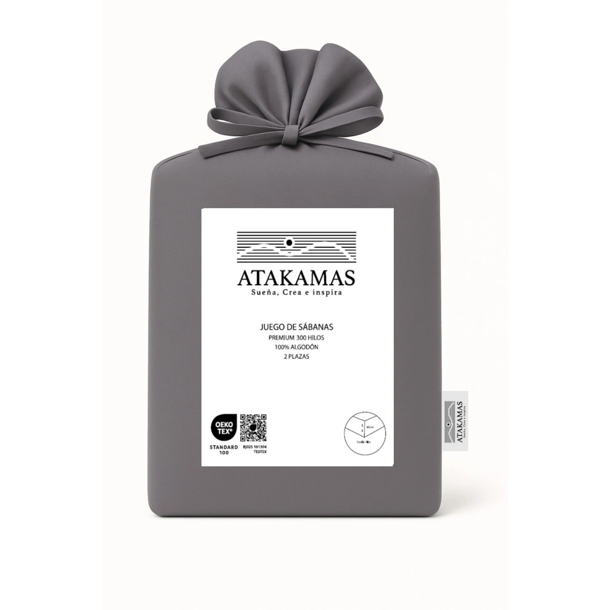 Juego de Sábanas Atakamas 300 Hilos - 100% Algodón 2 Plazas