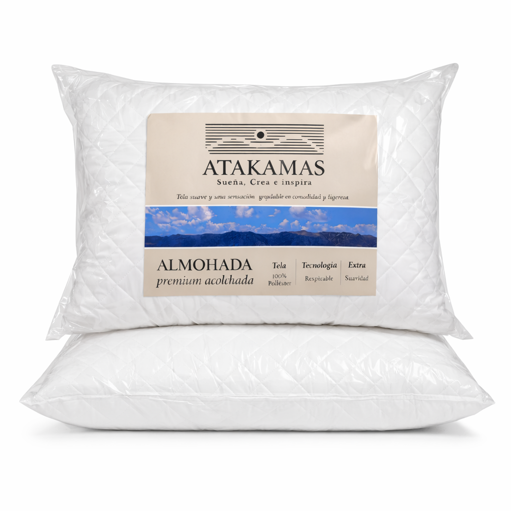 Pack 2 Almohadas Premium Acolchadas Atakamas