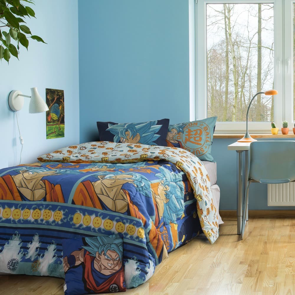 Plumón Microfibra Infantil 1.5 Plazas Dragon Ball Z