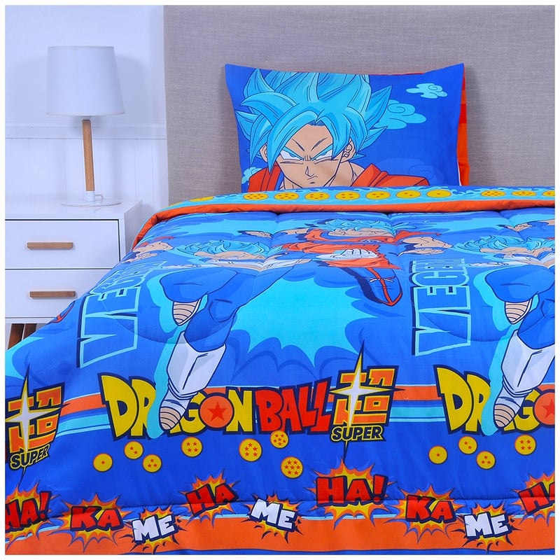 Plumón Microfibra Infantil 1.5 Plazas Dragon Ball Z