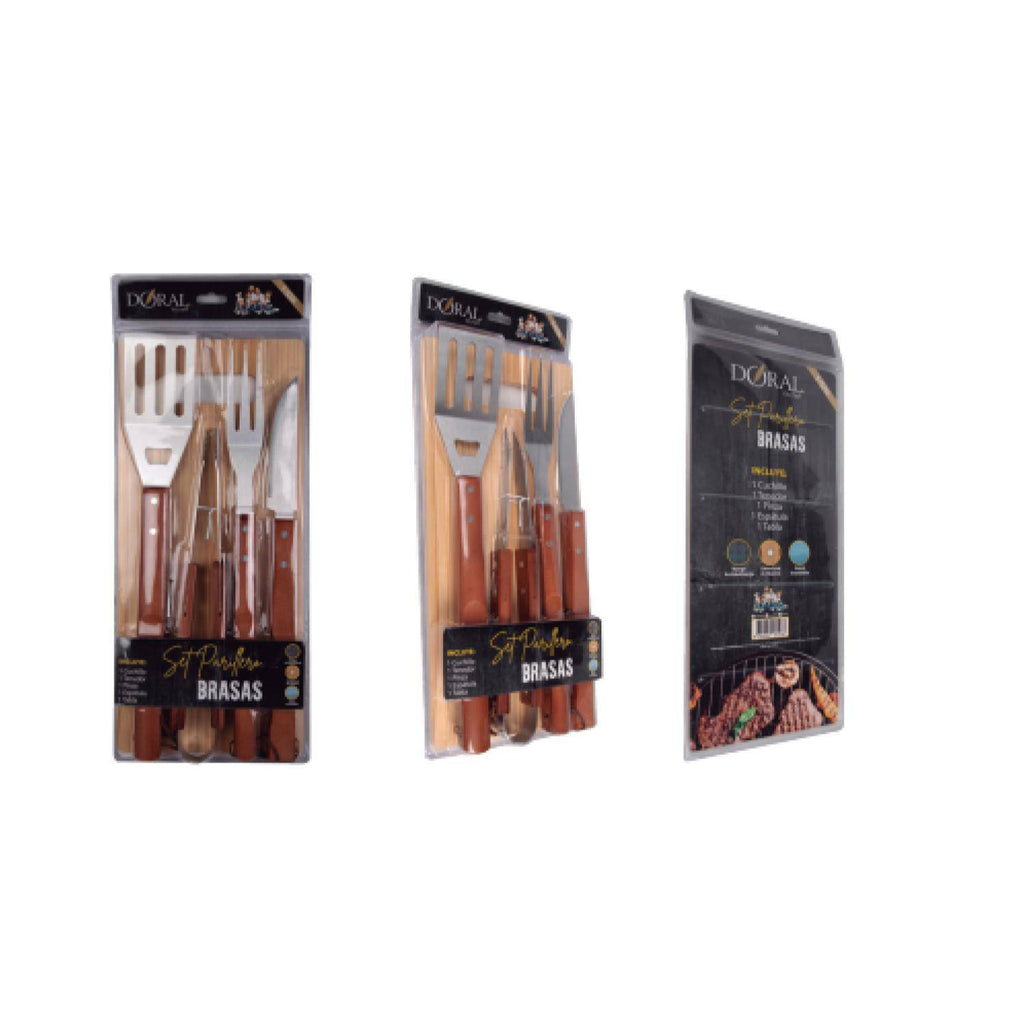 Set Parrillero Brasas 5 Piezas